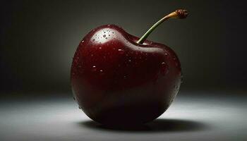 Juicy, ripe apple a symbol of healthy eating and refreshment generated by AI photo