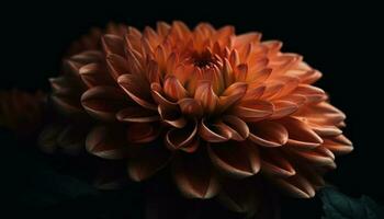 Vibrant petals of a wet dahlia, a gift of nature beauty generated by AI photo