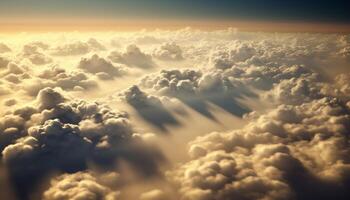 High up in the stratosphere, the sky beauty in nature generated by AI photo