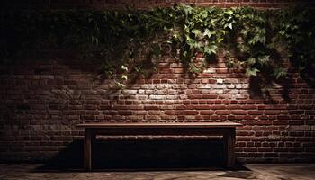 Rustic brick wall frames modern design in old domestic room generated by AI photo