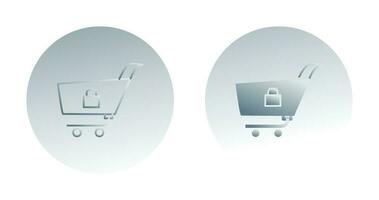 Unique Locked Cart Vector Icon