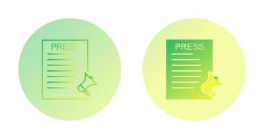 Unique Press Releases Vector Icon