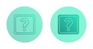 Unique Question Mark Vector Icon