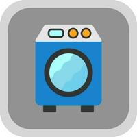 Washing machine Vector Icon Design