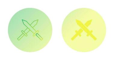 Unique Two Swords Vector Icon