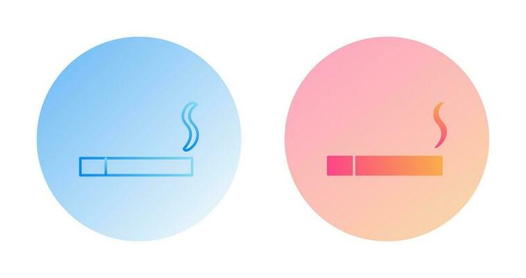 Unique Lit Cigarette Vector Icon