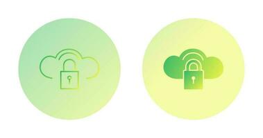 Secure Cloud Vector Icon