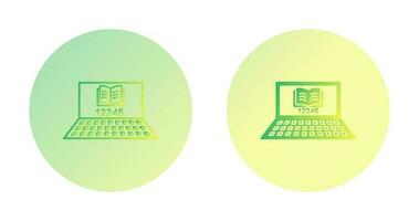 Unique Online Study Vector Icon