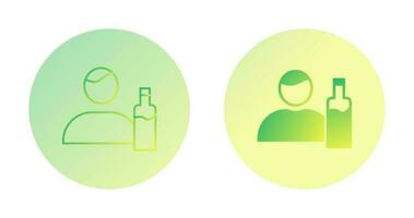 Unique Man And Drink Vector Icon