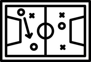 Soccer tactics sketch Vector Icon Design