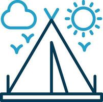 Camping tent Vector Icon Design