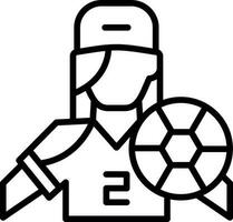 diseño de icono de vector de jugador de fútbol