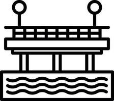 diseño de icono de vector de muelle