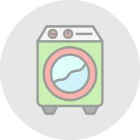 Washing machine Vector Icon Design