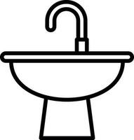 Washbasin Vector Icon Design