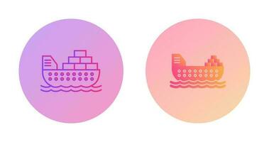 Cargo Ship Vector Icon