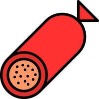 diseño de icono de vector de salami