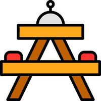 Picnic table Vector Icon Design