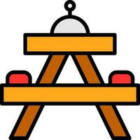 Picnic table Vector Icon Design