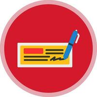 Cheque Vector Icon Design