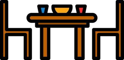 Dining table Vector Icon Design