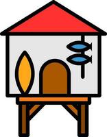 Beach hut Vector Icon Design