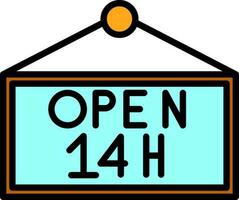 Opening hours Vector Icon Design