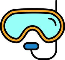 Diving mask Vector Icon Design