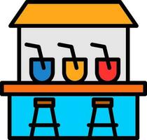 Beach bar Vector Icon Design