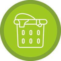 Laundry basket Vector Icon Design