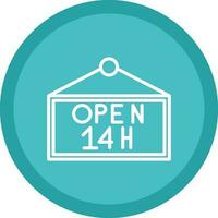 Opening hours Vector Icon Design