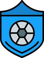 Soccer ball on a shield Vector Icon Design