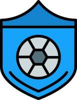 Soccer ball on a shield Vector Icon Design