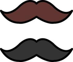 diseño de icono de vector de bigote