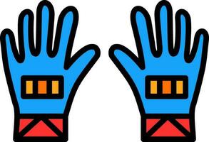 guantes, vector, icono, diseño vector