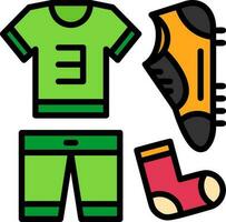 fútbol americano uniforme vector icono diseño