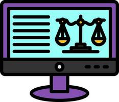 Online court Vector Icon Design