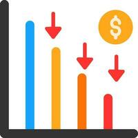 Line chart Vector Icon Design