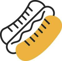 Hot dog Vector Icon Design