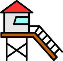 Lifeguard tower Vector Icon Design