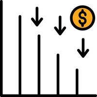 Line chart Vector Icon Design