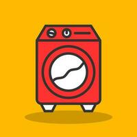 Washing machine Vector Icon Design