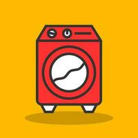 Washing machine Vector Icon Design