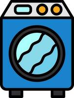 Washing machine Vector Icon Design