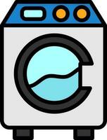 Washing machine Vector Icon Design