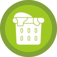 Laundry basket Vector Icon Design