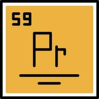 Praseodymium Vector Icon Design