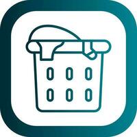 Laundry basket Vector Icon Design