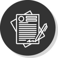 diseño de icono de vector de contrato