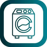 Washing machine Vector Icon Design